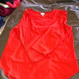 Cupio thick 3/4 tee. Orange in color and size medium.